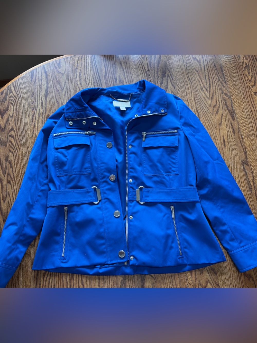 Michael Kors Royal Blue Lightweight Utility Jacket